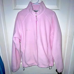 2 Columbia Women's June Lake Full Zip Fleece Jackets - Blue Sz M & Pink Sz XL-